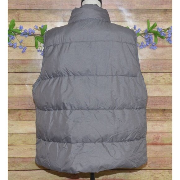 Heat Keep Ladies Gray Sleeveless Quilted Puffer Jacket Size XXL Pocket Insulated - Picture 5 of 11